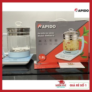 Ấm điện đa năng Rapido RMK0818, nồi lẩu mini Rapido 24 chức năng: nấu mỳ, ăn lẩu, pha sữa, sắc thuốc
