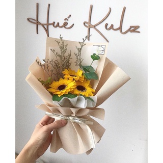 [Quà Tặng] Bó Hoa Nhũ Lấp Lánh-Hoa Sáp Thơm Kèm Túi Quai Trong Xinh xắn