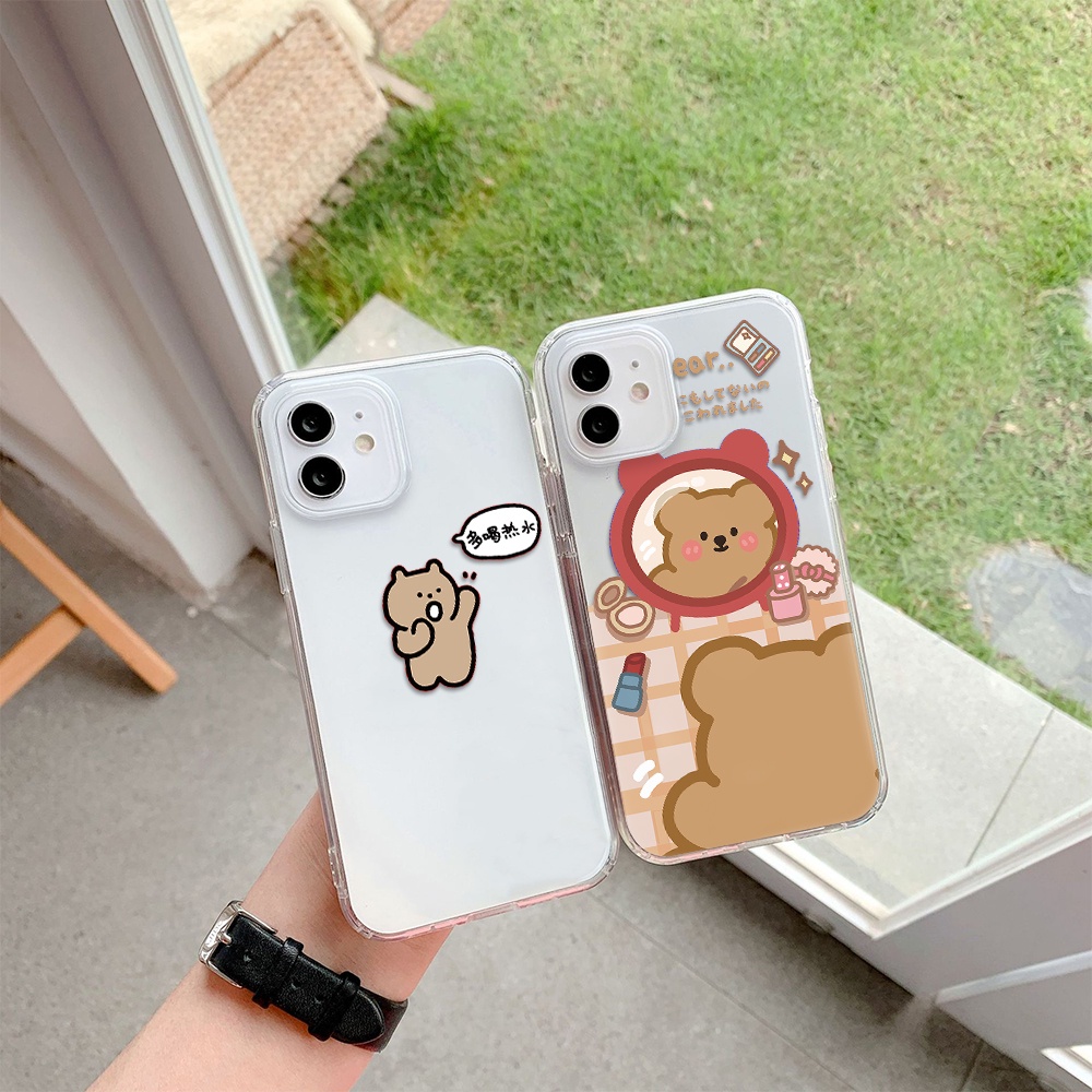 Ốp Điện Thoại Hình Gấu Dễ Thương Cho Iphone 11 Pro Max 12 Pro Max 13 Pro Max Mini 6 7 8 6 7plus Se 2020 X Xs Xr 5 4