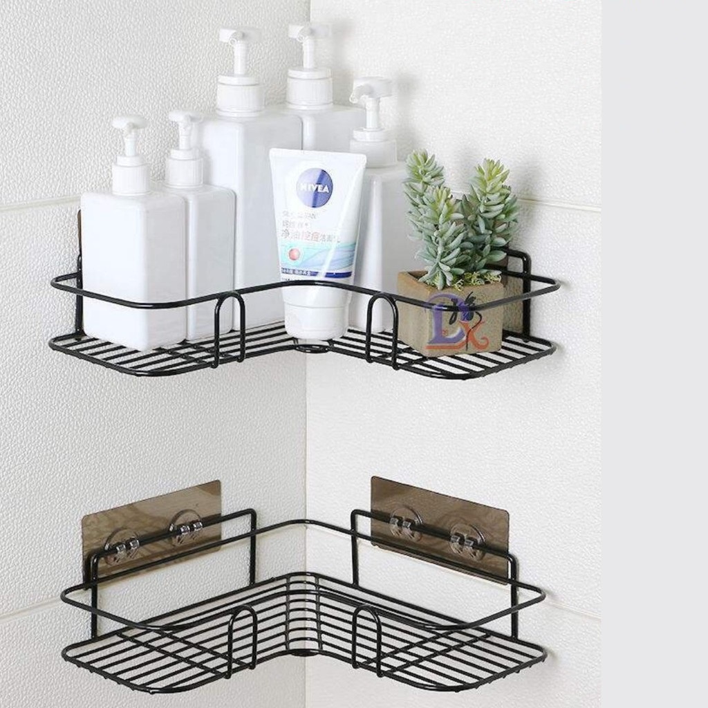 Kệ Góc Đựng Gia Vị Nhà Bếp, Nhà Tắm Tiện Lợi, Dán Tường Chắc Chắn