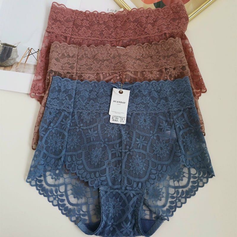 Quần Lót Ren Cạp Cao Gen Bụng Định Hình Vòng 3, Thoáng Mát, Kháng Khuẩn Chống Viễm Nhiễm | BigBuy360 - bigbuy360.vn