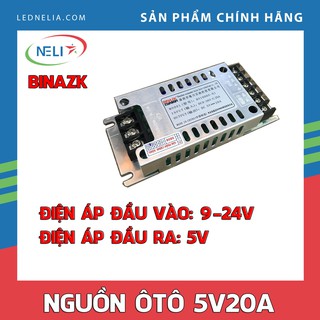 [Chính hãng] Nguồn LED ô tô 5V 20A (Đổi điện áp 9~36V xuống điện áp 5V DC)