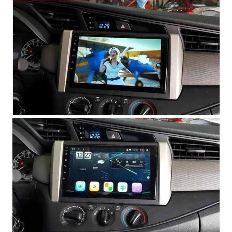 Mặt Dưỡng Xe Toyota innova 2017-2020 Lắp Màn Hình Android 9 inch Kèm Dây Nguồn