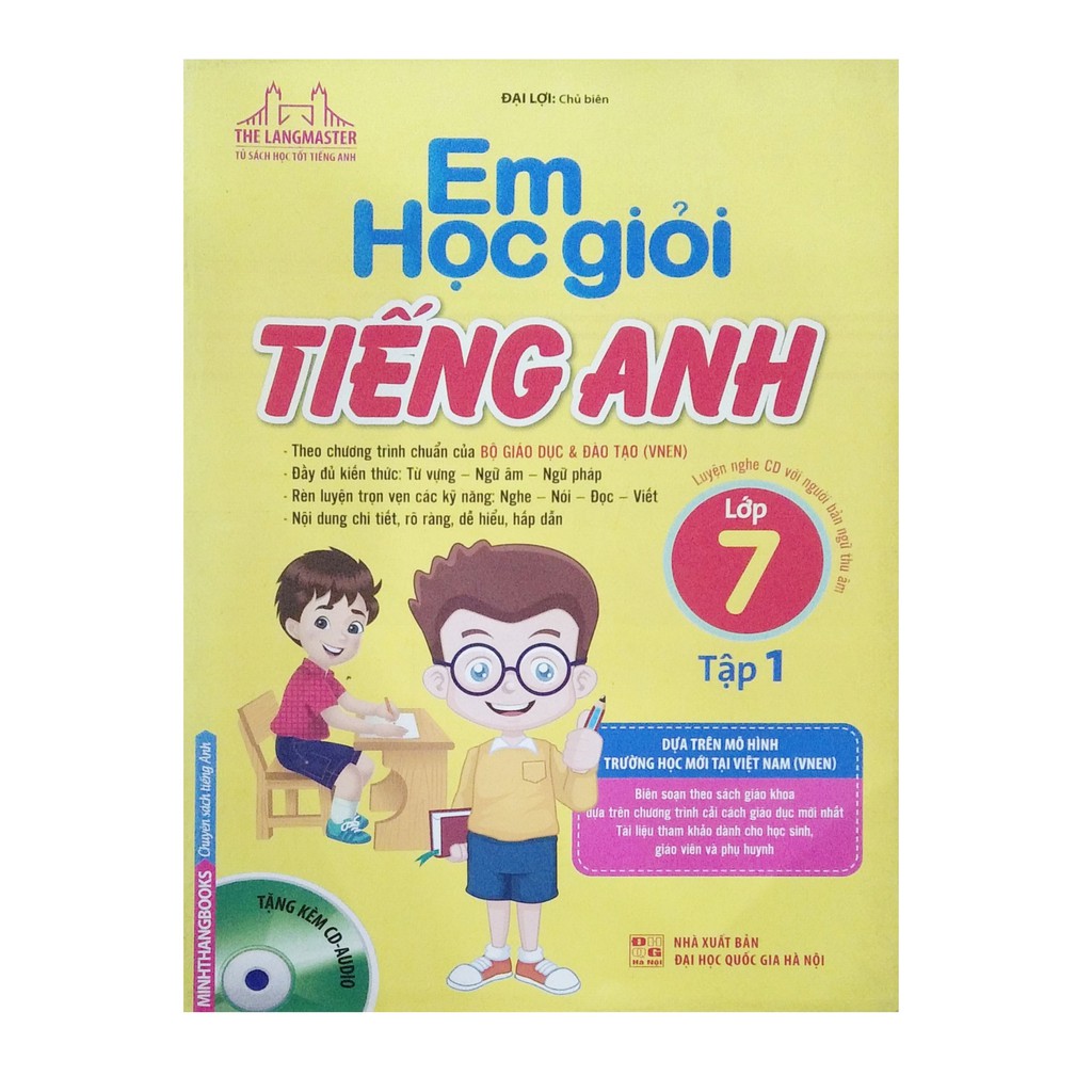 Sách - The Langmaster Em học giỏi tiếng anh lớp 7 tập 1