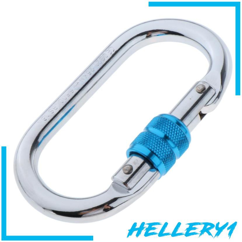 1 Móc Khóa Carabiner Bằng Sắt Hình Chữ O 25KN Tiện Dụng Cho Leo Núi / Cắm Trại