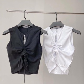 Áo Croptop rút dây thun gân dày dặn