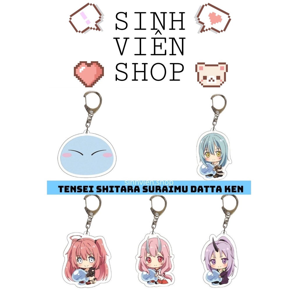 Móc khóa Anime/Manga chuyển sinh thành Slime Tensei Shitara Suraimu Datta Ken 55mm