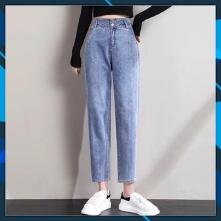 Quần bò baggy nữ quần jean baggy nữ quần jeans nữ cạp cao 3 size S M L hót 2021