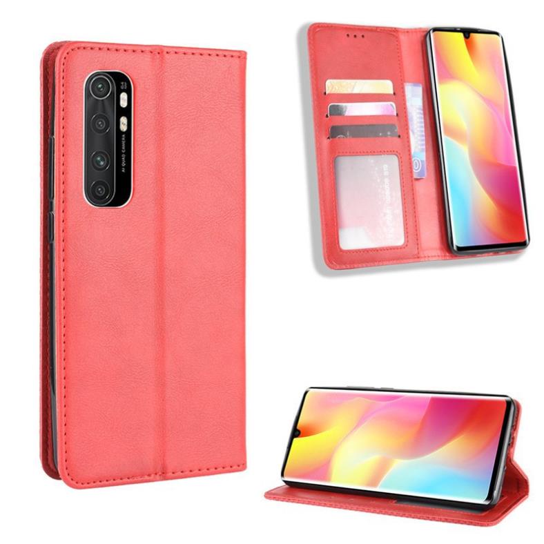 Bao da dạng ví Xiaomi Mi Note 10 Lite  hit nam châm, ngăn đựng thẻ tiền tiện lợi