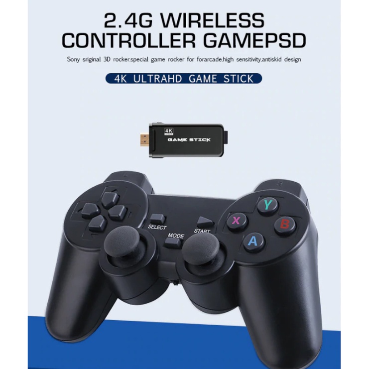Máy Chơi Game Không Dây PS 3000 - Bản 64G - 10000 Game - Chế Độ 4K - Kết Nối HDMI Với Tivi - Bảo Hành 6 Tháng