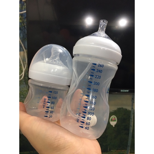 Ống tập hút núm hút lắp bình sữa avent- tay cầm bình sữa avent-nắp chặn avent