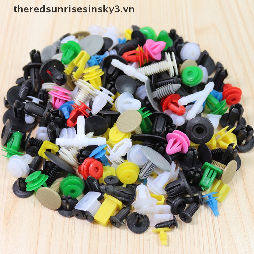 Set 100 Đinh Tán Nhựa Nhiều Loại Chuyên Dụng Cho Cửa Xe Hơi