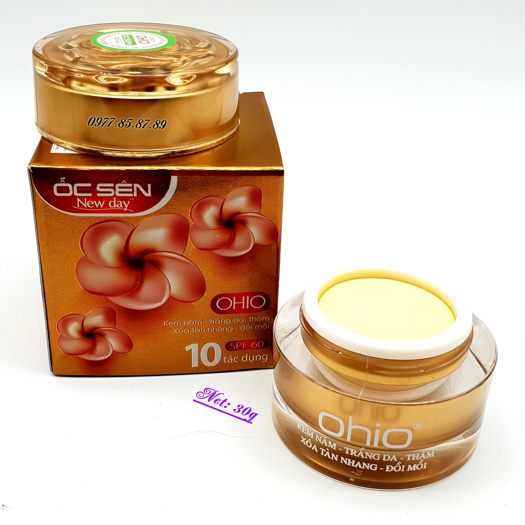 Kem nám trắng da ỐC Sên OHIO New Day 10 tác dụng xoá thâm mờ tàn nhang đồi mồi