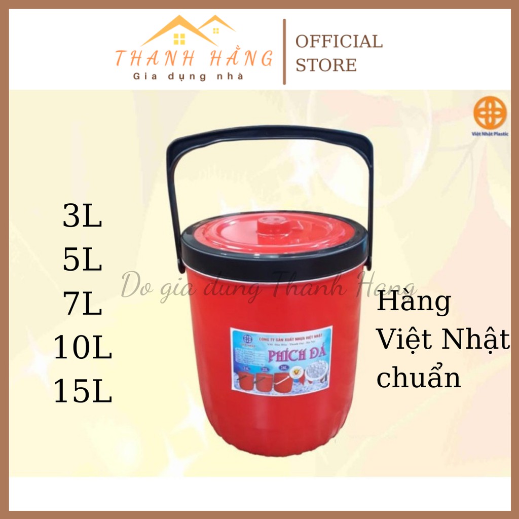 ⚡️Phích đá, phích đá giữ nhiệt tròn 3L,5L,7L,10L,15L Việt Nhật chất lượng cao