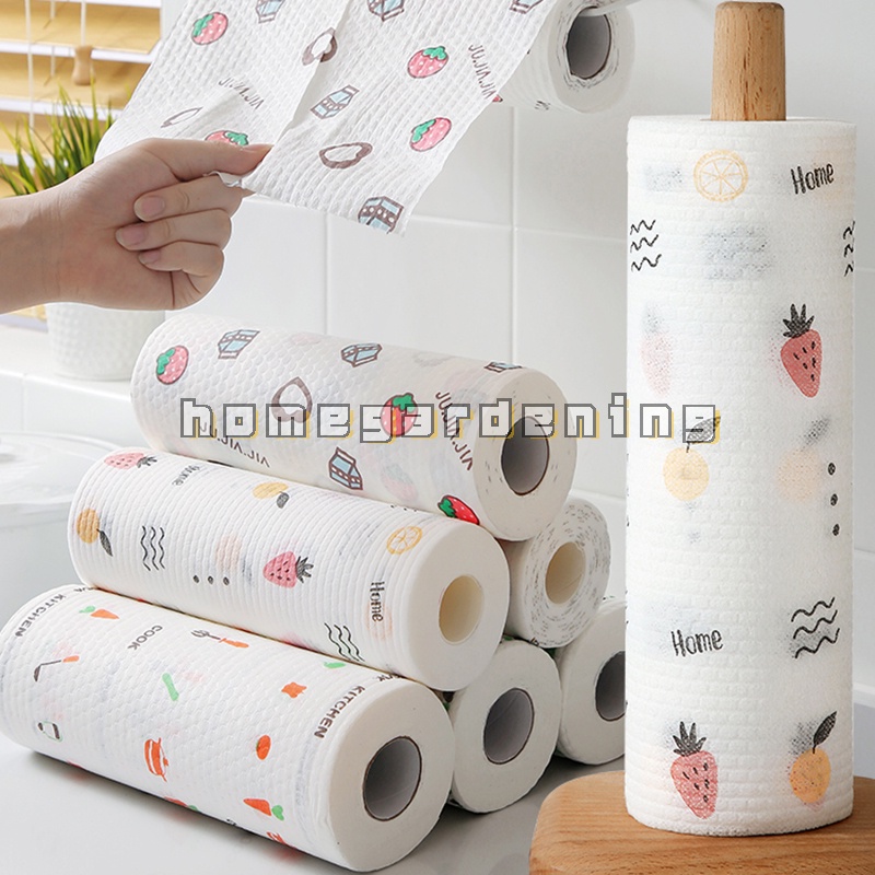 Cuộn 50 Khăn Lau Chén Dĩa Dùng Một Lần Tiện Dụng