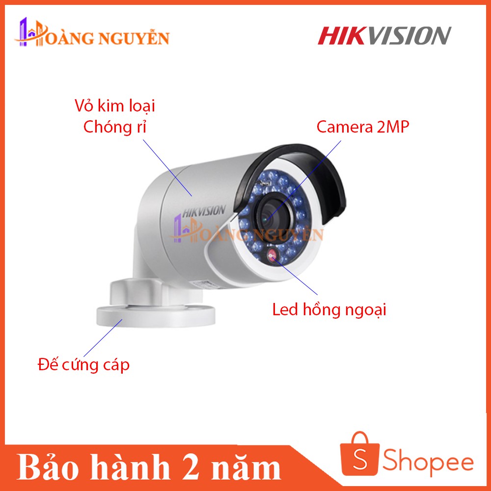 [NHÀ PHÂN PHỐI] (Bộ 1-4 2MP)Trọn Bộ Camera Hikvision 2MP DS-2CE16D0T-IRP HD 1080P - Hàng chính hãng | WebRaoVat - webraovat.net.vn