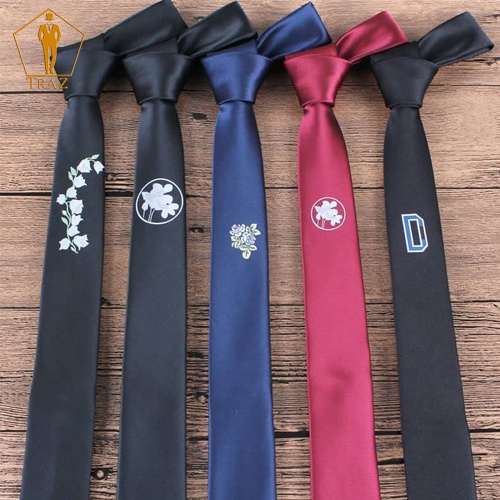Cà Vạt Caravat TRAZ Cao Cấp Sọc Đen, Xám, Xanh Cho Nam Thắt Sẵn Và Tự Thắt 5, 6, 7CM