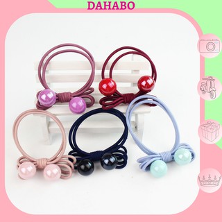 Dây buộc tóc, cột tóc nơ đính hạt châu đẹp xinh xắn dễ thương DAHABOO DB10