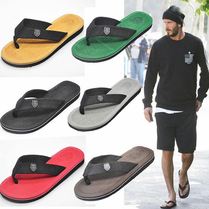 【Beckham same style】 Mens Tsinelas Pambahay Slippers Alpombra Slippers Safari Marikina Sandals
