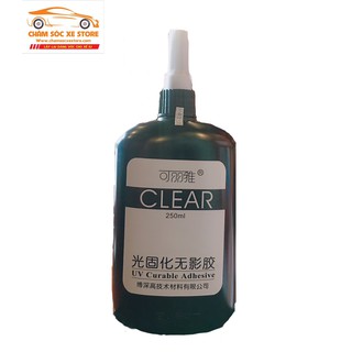 Keo dán UV cao cấp chuyên dán mica, kính, thép trong suốt 250ml chamsocxestore