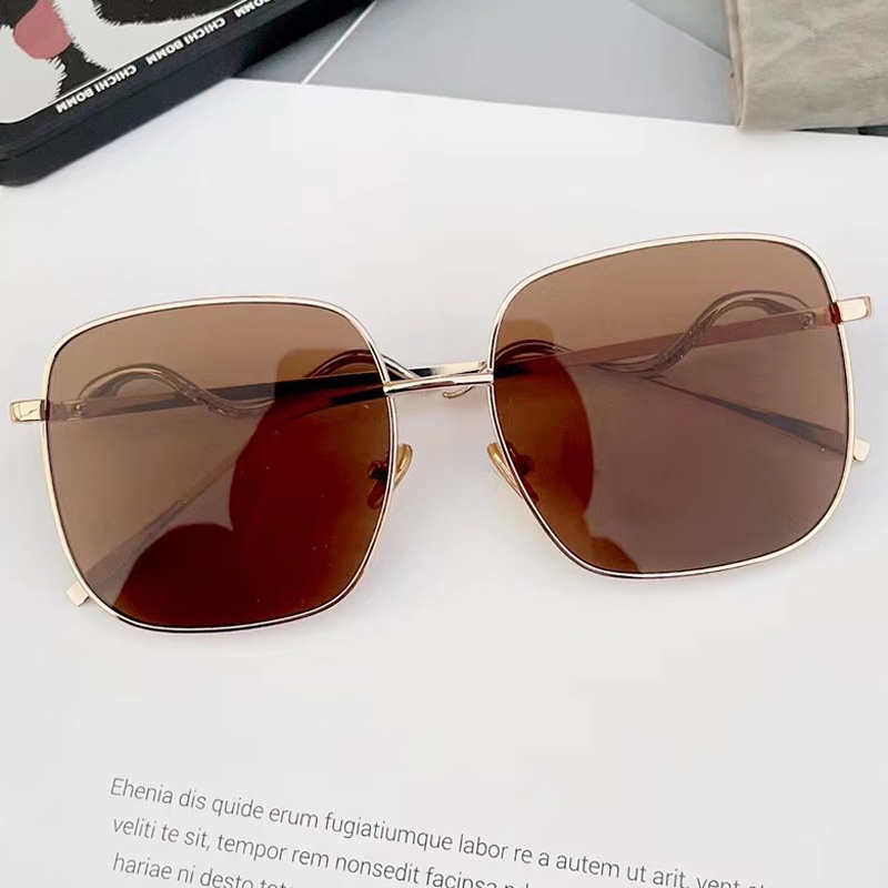 Kính Mát Gọng Vuông Bằng Kim Loại Thời Trang Cho Nữ