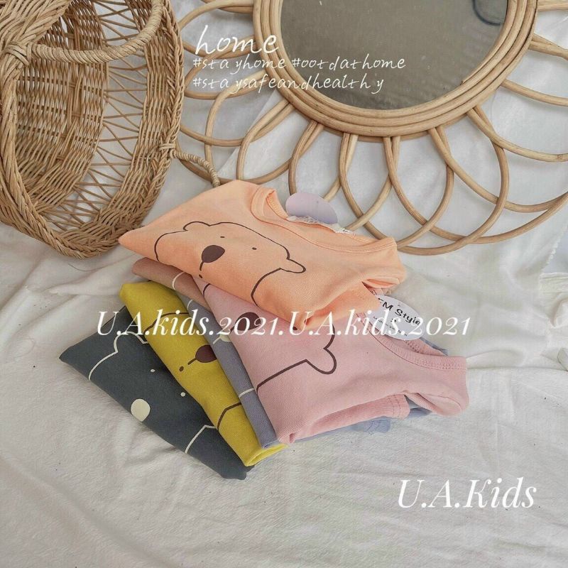 Bộ quần áo cho bé trai bé gái chất liệu len tăm thoáng mát