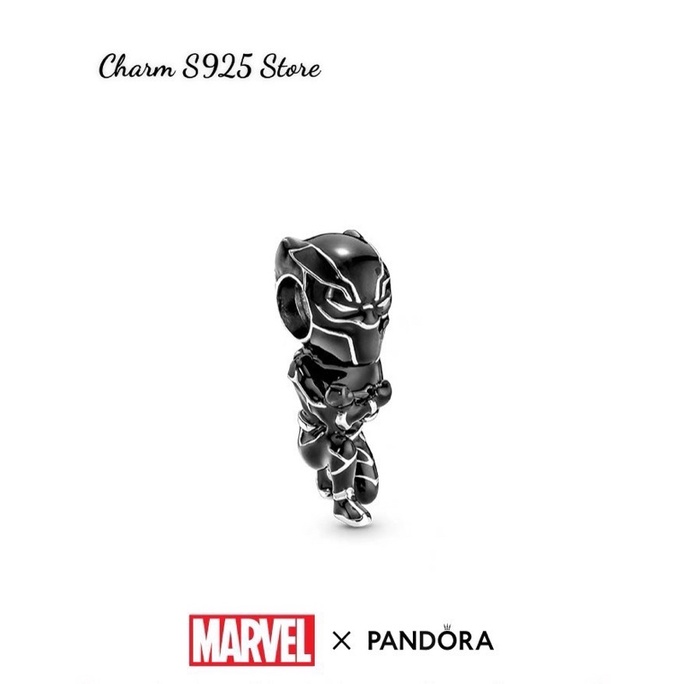CHARM PAN ALE MARVEL THE EVENGERS BLACK PANTHER BẠC S925 CAO CẤP