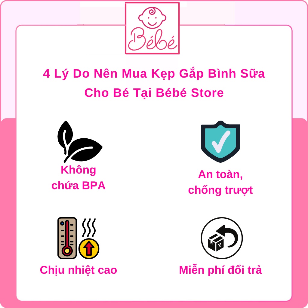 Kẹp Gắp Bình Sữa Khi Tiệt Trùng Bình Sữa Cho Bé, Chống Trơn Trượt