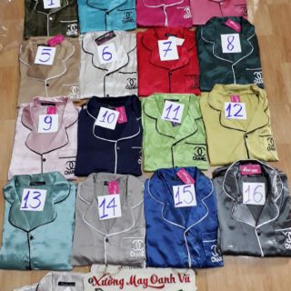Sỉ 6x pizama phi lụa tay cọc quần dài loai 1