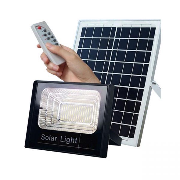 Đèn led pha năng lượng mặt trời 200W, 100W, 60W IP67 có remote tấm pin rời dây dài 5m - Bảo hành 12 tháng