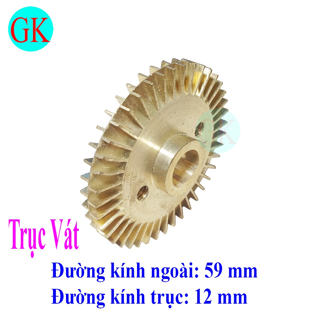 Cánh nước máy bơm 125 đồng, trục vát [K-10-17]