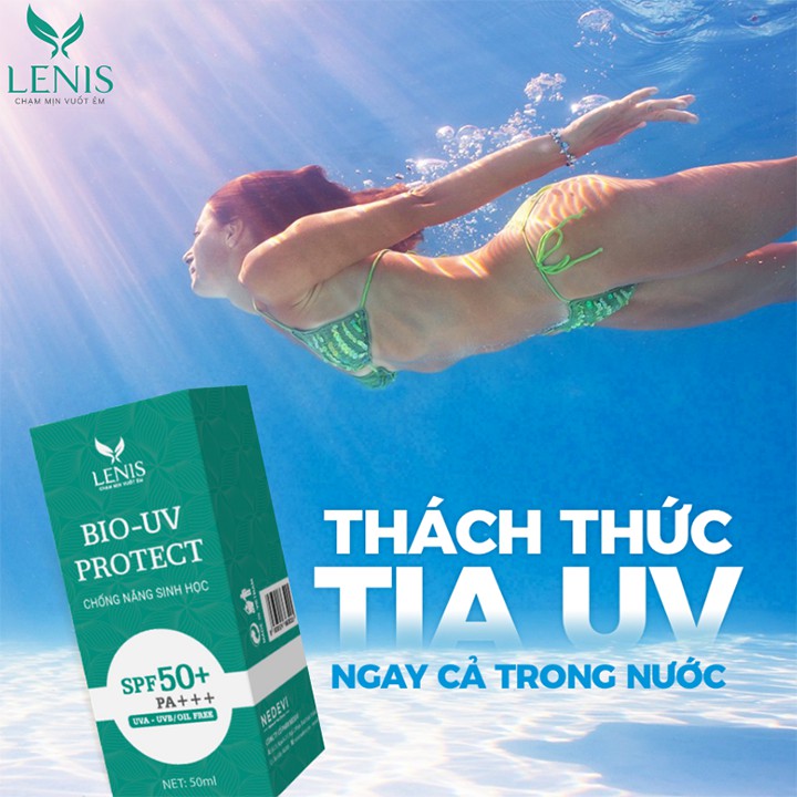 Kem Chống Nắng Sinh Học Bio UV Protect Lenis SPF50+ Pa+++ 50ml dạng Gel Không Nhờn Rít Thẩm Thấu Nhanh - Naa Cosmetic | BigBuy360 - bigbuy360.vn