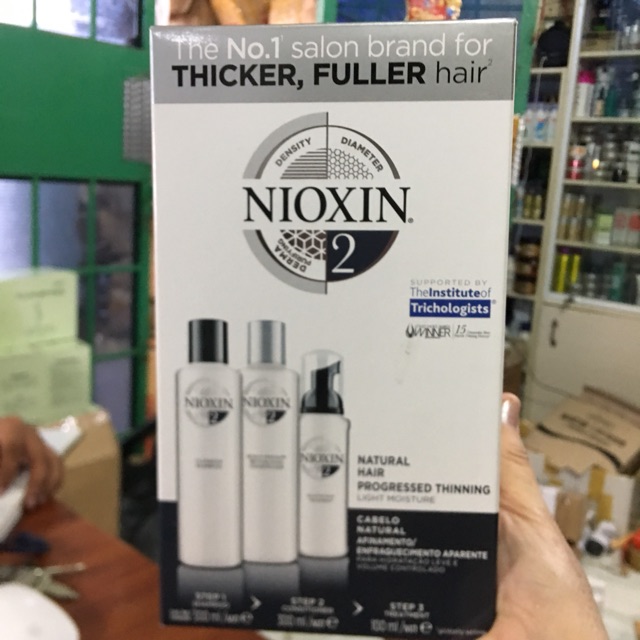 Bộ KIT dầu gội xả và tinh dầu Nioxin chống rụng tóc System 2 300ml 2019 ( Natural Hair)