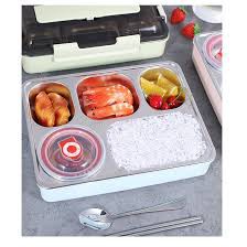 Khay Cơm Inox 5 Ngăn Có Nắp Đậy Tiện Dụng Jodily Starhome