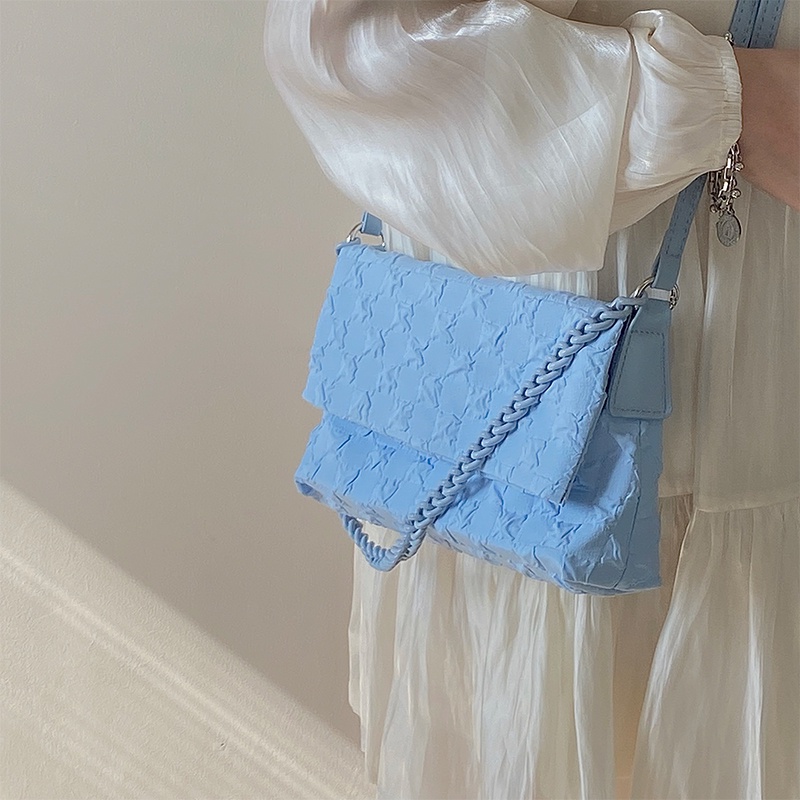 Túi đep chéo IELGY vải canvas phối dây xích kẹp nách dễ phối đồ