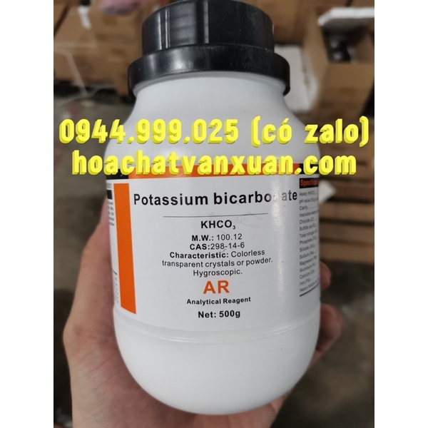 KHCO3 potassium bicarbonate kali hidrocacbonat Xilong lọ 500g CAS 298-14-6