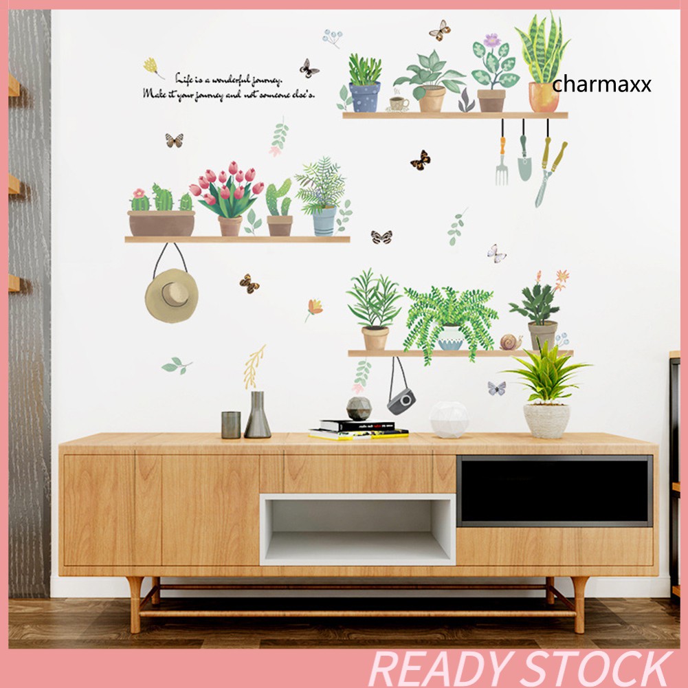 Miếng dán tường trang trí nội thất hình cây cảnh xinh xắn