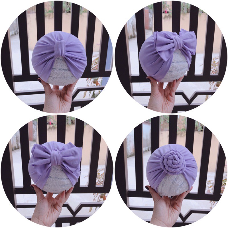 NÓN TURBAN VẢI BÉ GÁI (5-10kg)