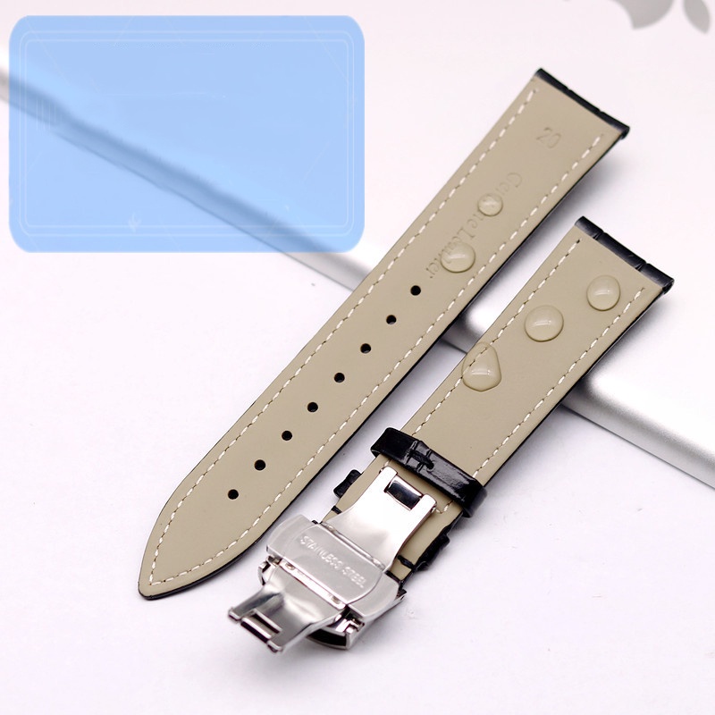 DÂY DA ĐỒNG HỒ DA BÒ KHÓA BƯỚM CAO CẤP 316L