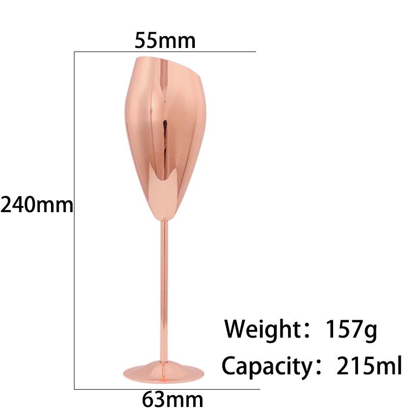 Ly Thủy Tinh Uống Rượu Vang Bằng Thép Không Gỉ 304 Cao Cấp Kính