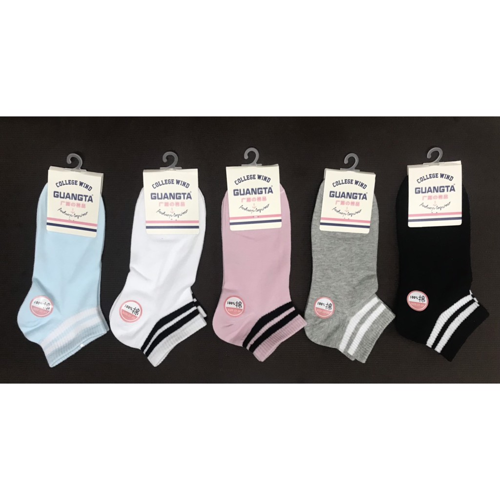 Combo 5 đôi vớ sọc và tim , thun cotton , mode HÀN QUỐC ,loại tốt thương hiệu GUANGTA , ảnh thật