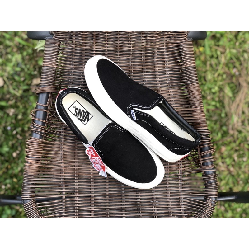 Giày Thể Thao Vans Slipon Og Màu Trắng / Đen