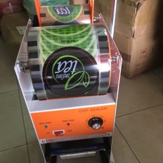 Máy dập miệng cốc tự động cuộn màng tặng kèm 1 cuộn màng 2400 ly