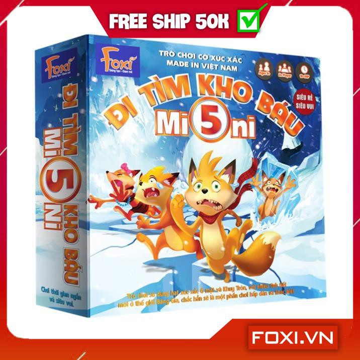 [FREESHIP+TẶNG QUÀ] Board game-Đi tìm kho báu mini 5 Foxi-trò chơi chiến thuật-hài hước-siêu lầy-bổ ích và lý thú