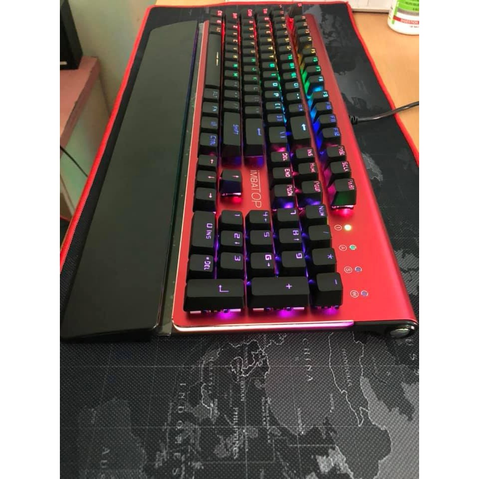 Bàn phím cơ quang IMBATOP DS933 Blue SW Màu đỏ I Gaming Keyboard Imbatop DS933