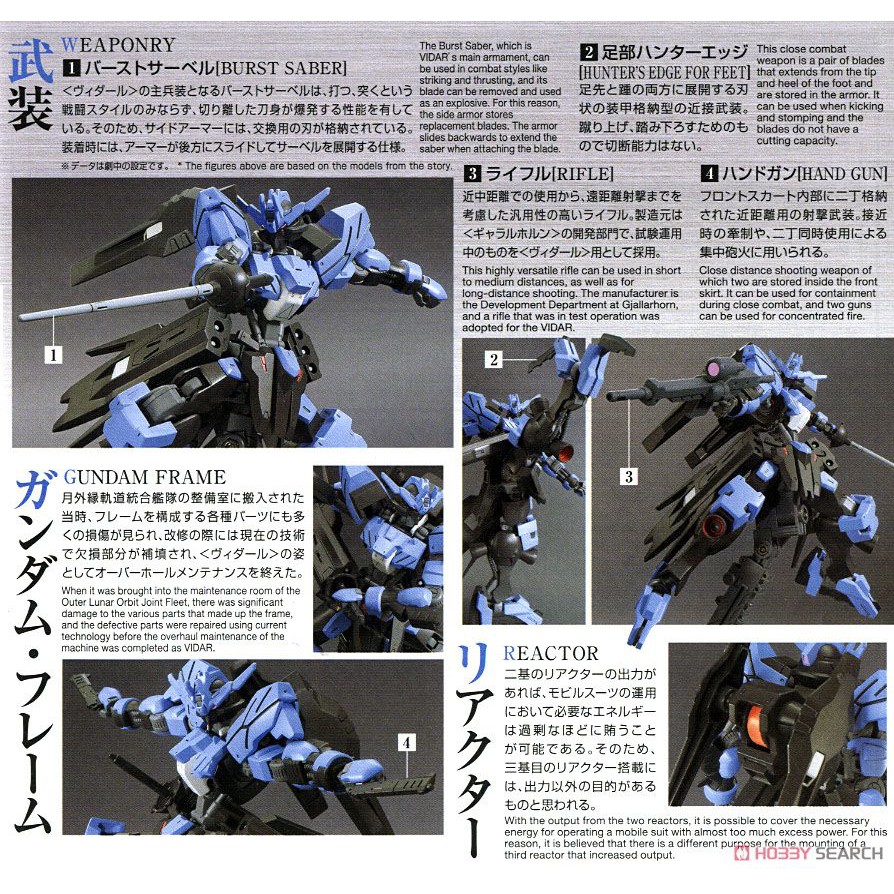 Mô Hình Gundam HG Vidar 1/144 HGIBO Iron Blooded Orphans Đồ Chơi Lắp Ráp Anime Nhật