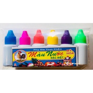 Màu nước thực phẩm được chọn màu