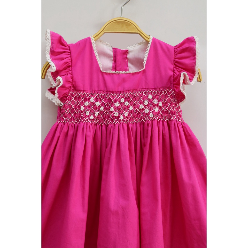 ĐẦM SMOCK HỒNG SEN