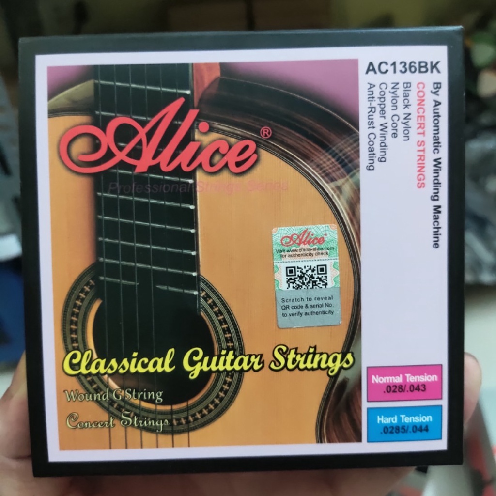 Dây đàn guitar nilon CLASSIC cao cấp nhập khẩu chính hãng Alice AC136BK TYTYmusic