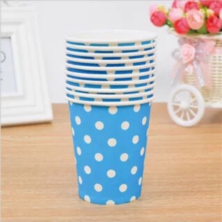 Sét 10 cốc giấy chấm bi